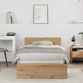 vidaXL Bettrahmen Artisan-Eiche 203 x 104 x 70 cm Holzwerkstoff