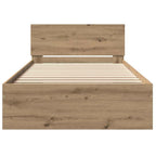 vidaXL Bettrahmen Artisan-Eiche 203 x 104 x 70 cm Holzwerkstoff