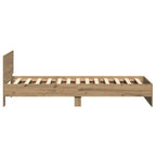 vidaXL Bettrahmen Artisan-Eiche 203 x 104 x 70 cm Holzwerkstoff