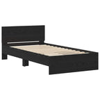 vidaXL Bettrahmen Schwarz Eichen-Optik 203 x 104 x 70 cm Holzwerkstoff