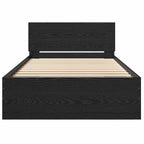 vidaXL Bettrahmen Schwarz Eichen-Optik 203 x 104 x 70 cm Holzwerkstoff