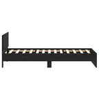 vidaXL Bettrahmen Schwarz Eichen-Optik 203 x 104 x 70 cm Holzwerkstoff