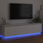 vidaXL TV-Schränk mit LED Weiß 180 x 38 x 49 cm Holzwerkstoff