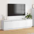 vidaXL TV-Schränk mit LED Weiß 180 x 38 x 49 cm Holzwerkstoff
