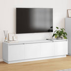 vidaXL TV-Schränk mit LED Weiß 180 x 38 x 49 cm Holzwerkstoff