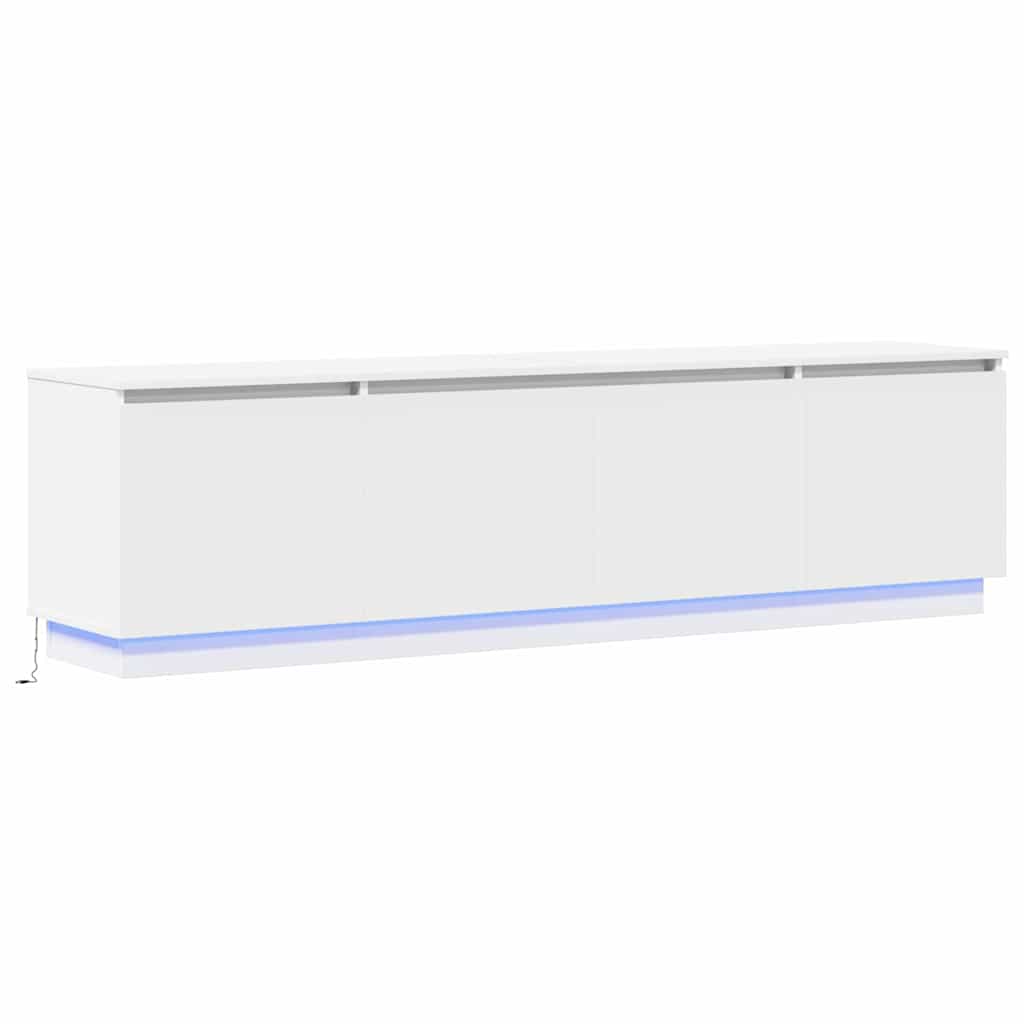 vidaXL TV-Schränk mit LED Weiß 180 x 38 x 49 cm Holzwerkstoff