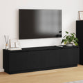 vidaXL TV-Schränk Schwarz Eichen-Optik 180 x 38 x 49 cm Holzwerkstoff