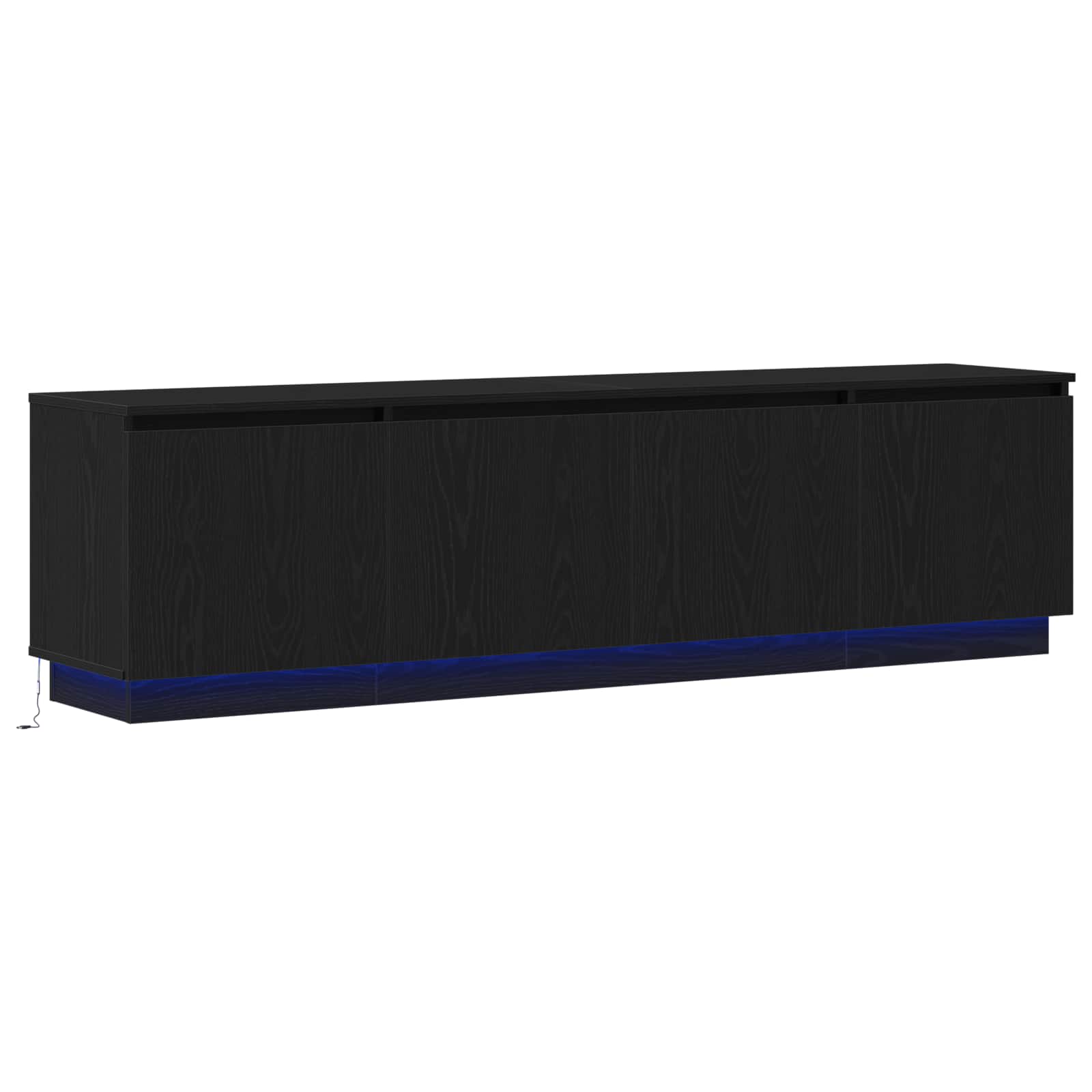 vidaXL TV-Schränk Schwarz Eichen-Optik 180 x 38 x 49 cm Holzwerkstoff