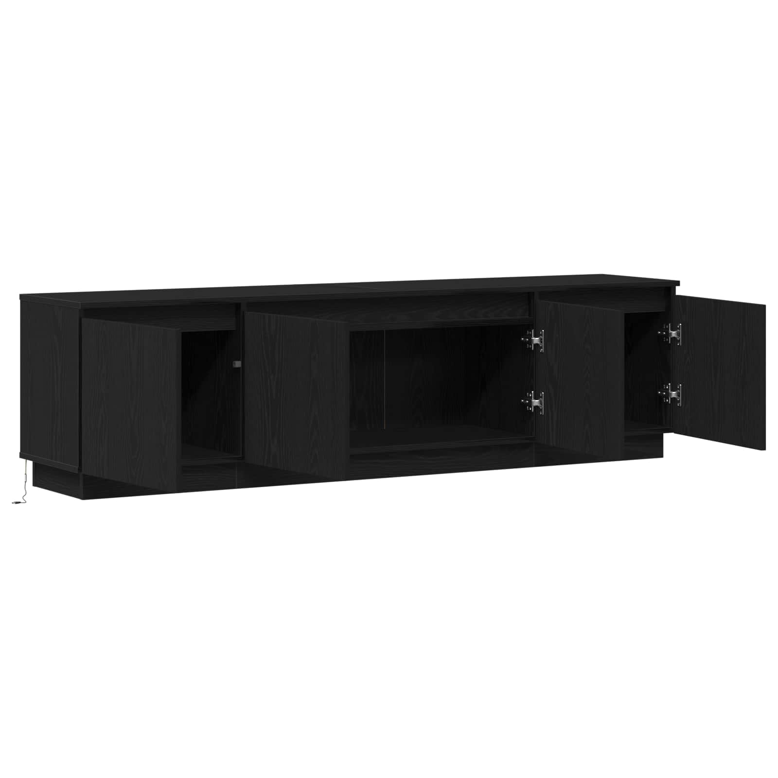 vidaXL TV-Schränk Schwarz Eichen-Optik 180 x 38 x 49 cm Holzwerkstoff