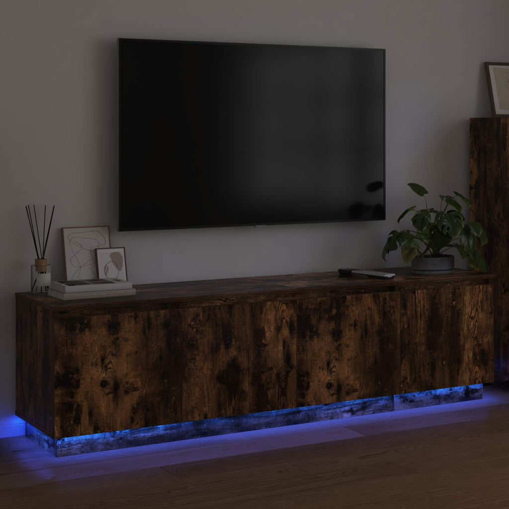 vidaXL TV-Schränk Geräucherte Eiche 180 x 38 x 49 cm Holzwerkstoff