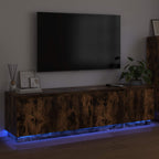vidaXL TV-Schränk Geräucherte Eiche 180 x 38 x 49 cm Holzwerkstoff