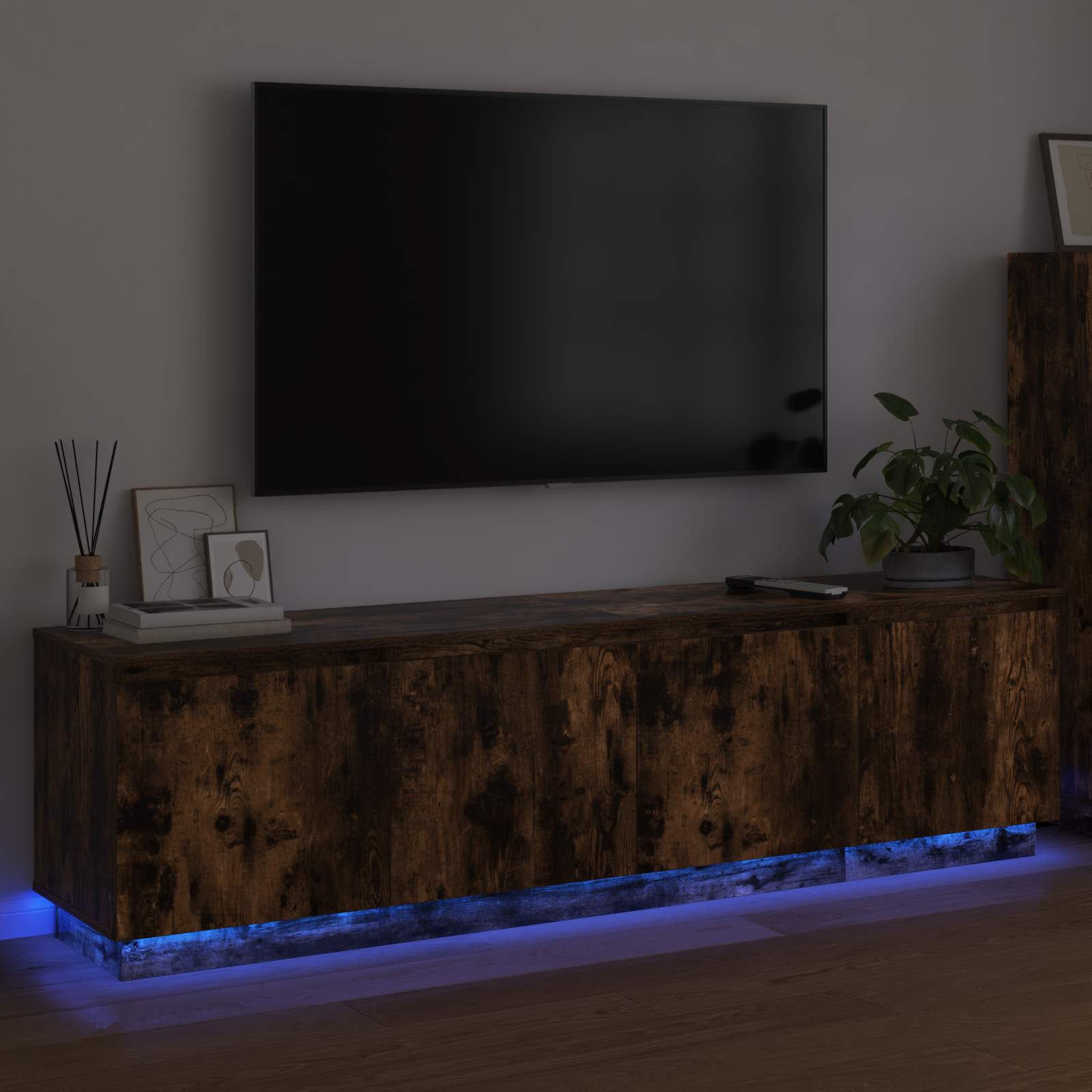 vidaXL TV-Schränk Geräucherte Eiche 180 x 38 x 49 cm Holzwerkstoff