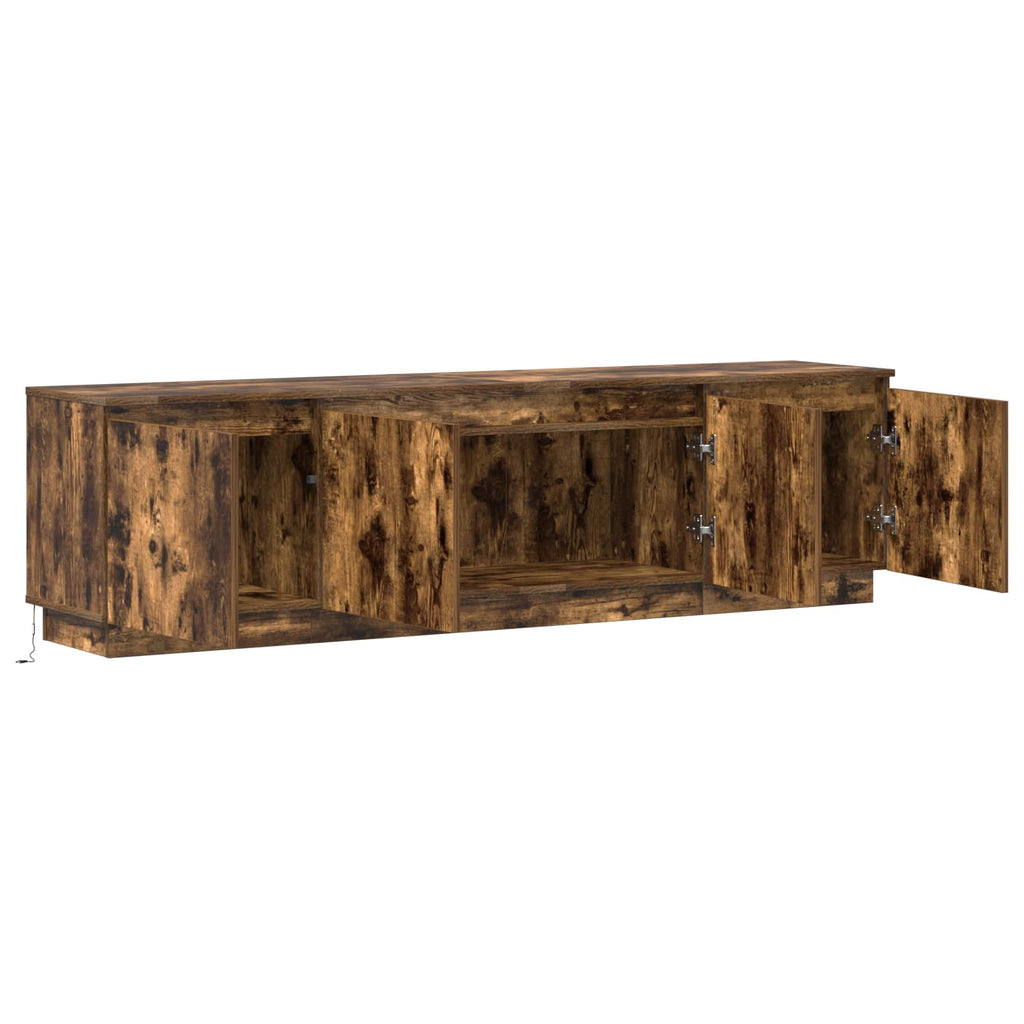 vidaXL TV-Schränk Geräucherte Eiche 180 x 38 x 49 cm Holzwerkstoff