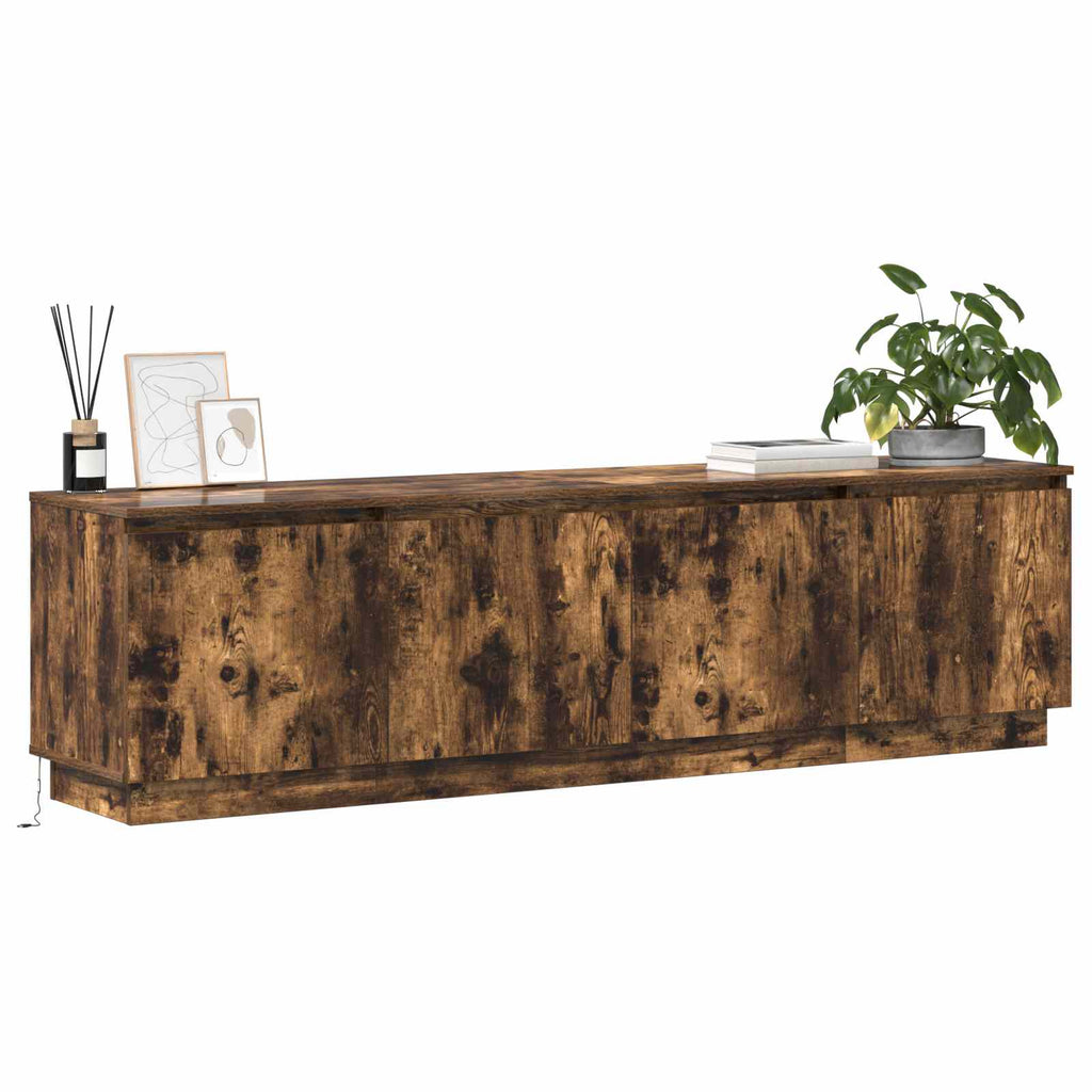 vidaXL TV-Schränk Geräucherte Eiche 180 x 38 x 49 cm Holzwerkstoff