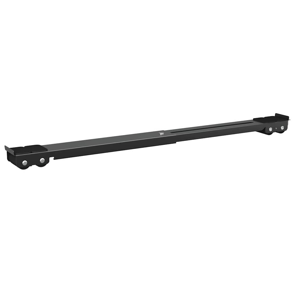 vidaXL Waschmaschinensockel 2 pcs Schwarz 72 x 5 x 4,5 cm Edelstahl