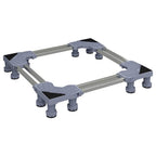 vidaXL Waschmaschinensockel Grau 67 x 67 x 12 cm Edelstahl