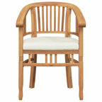 vidaXL Stuhl mit Kissen 2 pcs Braun 63 x 58 x 89 cm Massivholz Teak