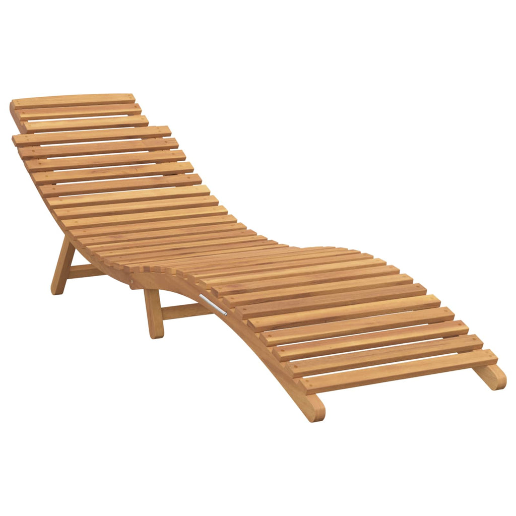 vidaXL Sonnenliege Braun 198 x 55 x 58,5 cm Massivholz Teak