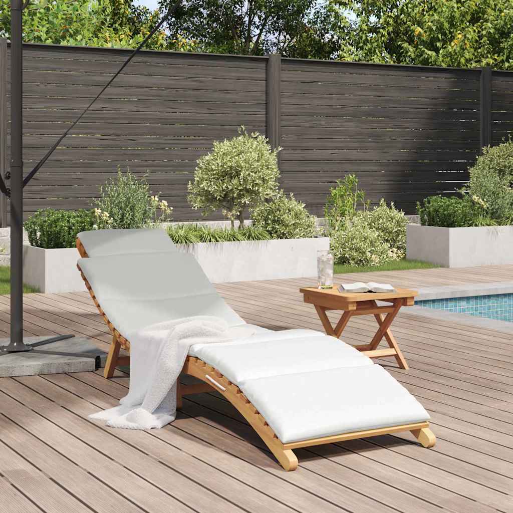 vidaXL Garten Sonnenliege Braun 198 x 55 x 58,5 cm Massivholz Teak