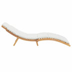 vidaXL Garten Sonnenliege Braun 198 x 55 x 58,5 cm Massivholz Teak