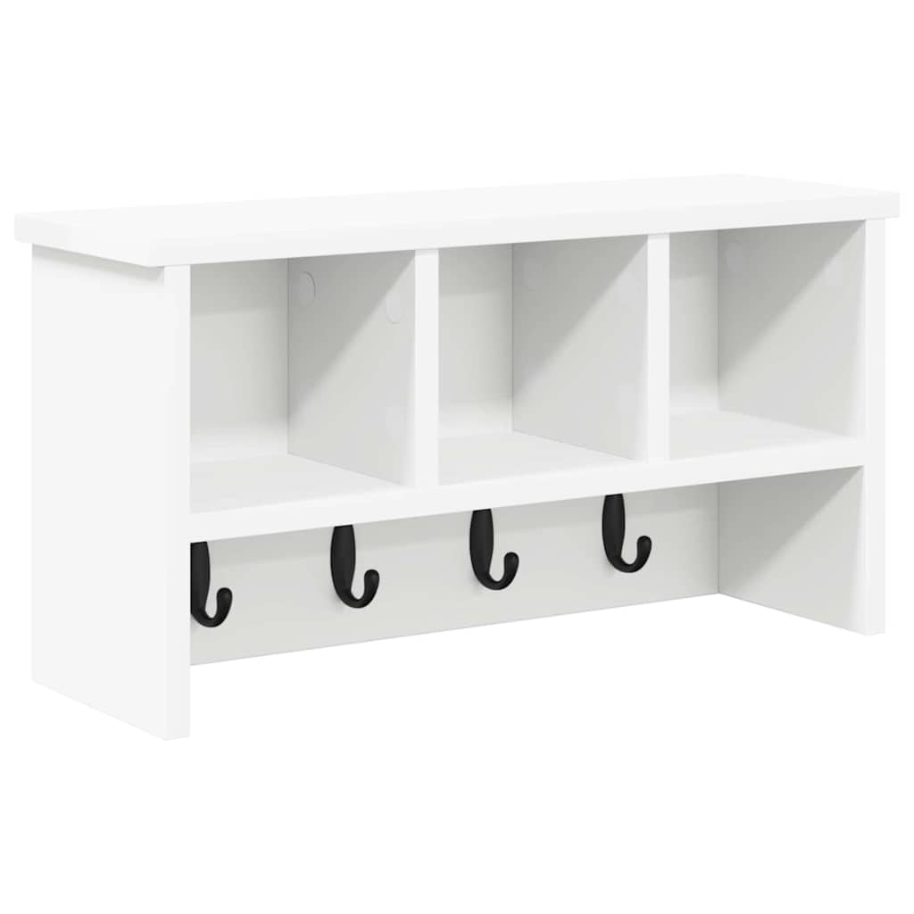 vidaXL Wandmontierter nachttisch Weiß 50 x 16 x 26 cm Holzwerkstoff