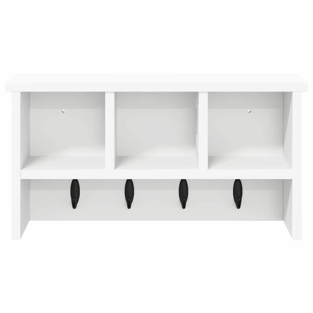 vidaXL Wandmontierter nachttisch Weiß 50 x 16 x 26 cm Holzwerkstoff