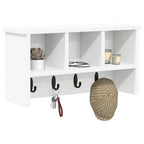 vidaXL Wandmontierter nachttisch Weiß 50 x 16 x 26 cm Holzwerkstoff