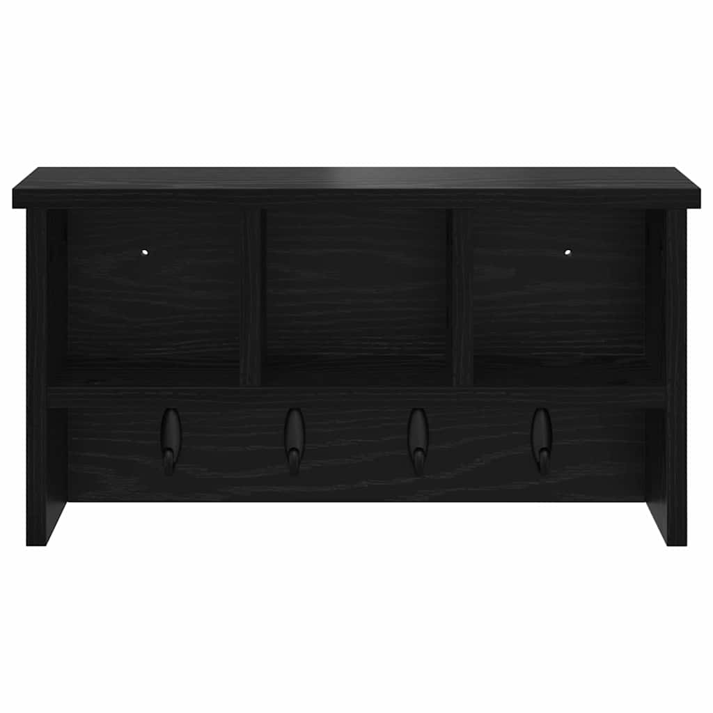 vidaXL Wandmontierter nachttisch Schwarz Eichen-Optik 50 x 16 x 26 cm