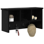 vidaXL Wandmontierter nachttisch Schwarz Eichen-Optik 50 x 16 x 26 cm