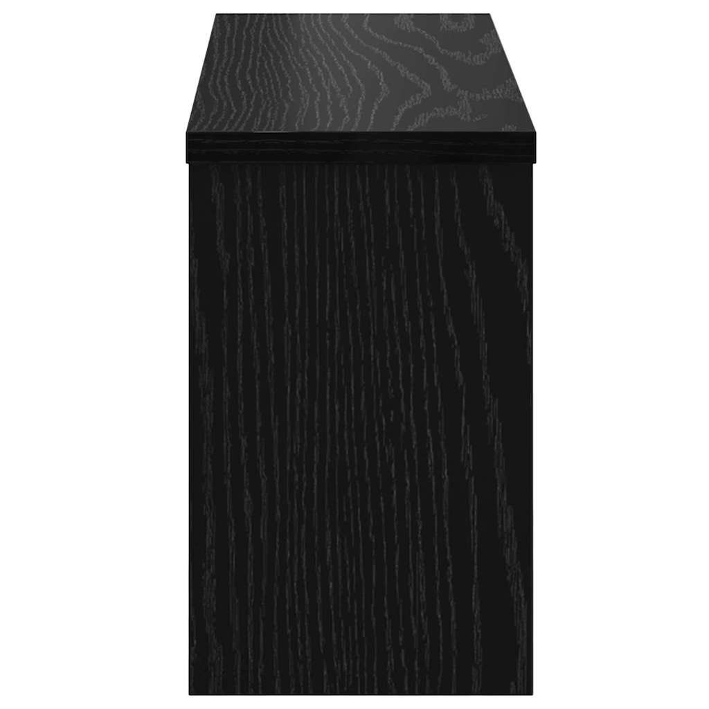 vidaXL Wandmontierter nachttisch Schwarz Eichen-Optik 50 x 16 x 26 cm