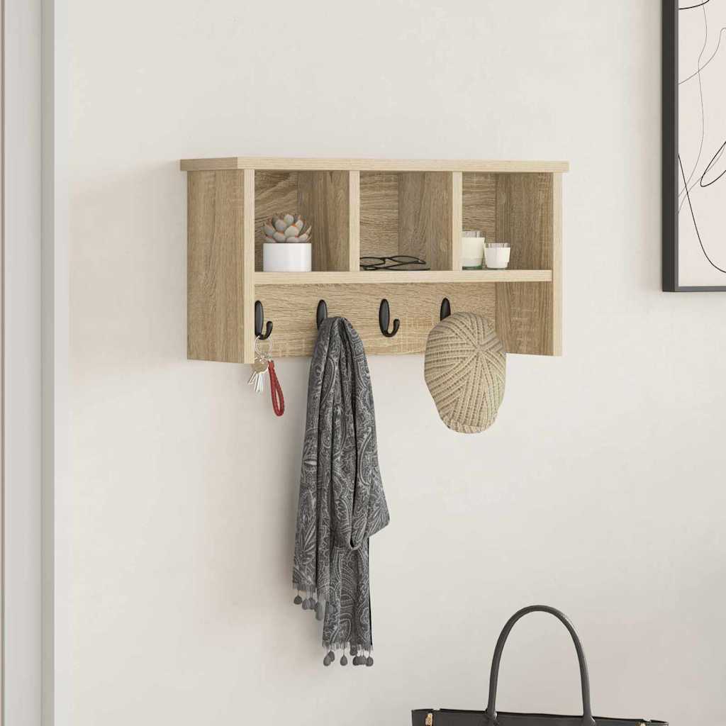 vidaXL Wandmontierter nachttisch Sonoma-Eiche 50 x 16 x 26 cm