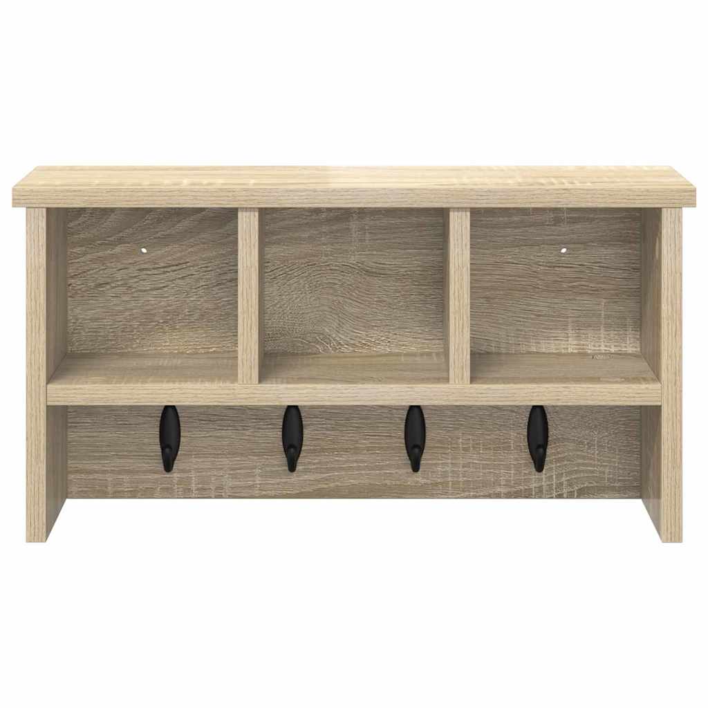 vidaXL Wandmontierter nachttisch Sonoma-Eiche 50 x 16 x 26 cm