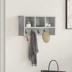 vidaXL Wandmontierter nachttisch mit Regal Beton Grau 50 x 16 x 26 cm