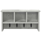 vidaXL Wandmontierter nachttisch mit Regal Beton Grau 50 x 16 x 26 cm