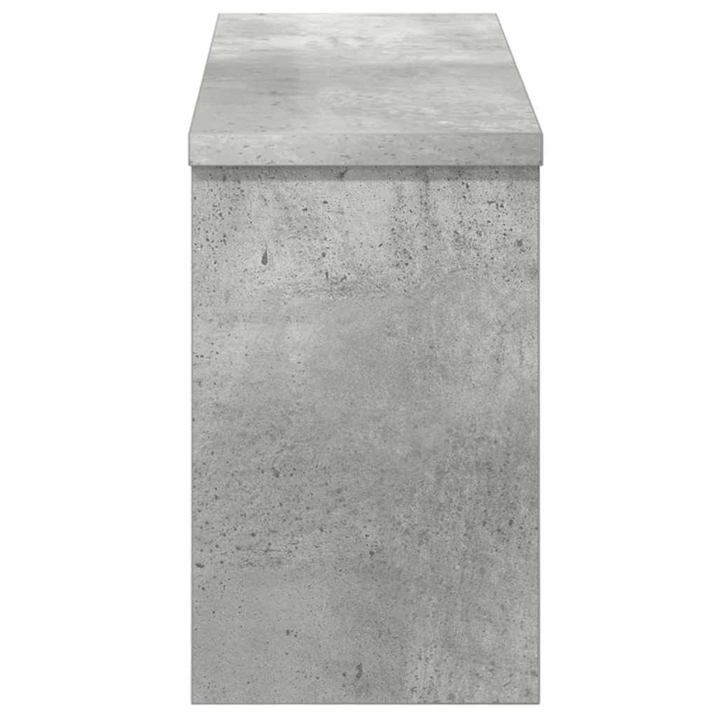 vidaXL Wandmontierter nachttisch mit Regal Beton Grau 50 x 16 x 26 cm