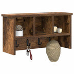 vidaXL Wandmontierter nachttisch Geräucherte Eiche 50 x 16 x 26 cm