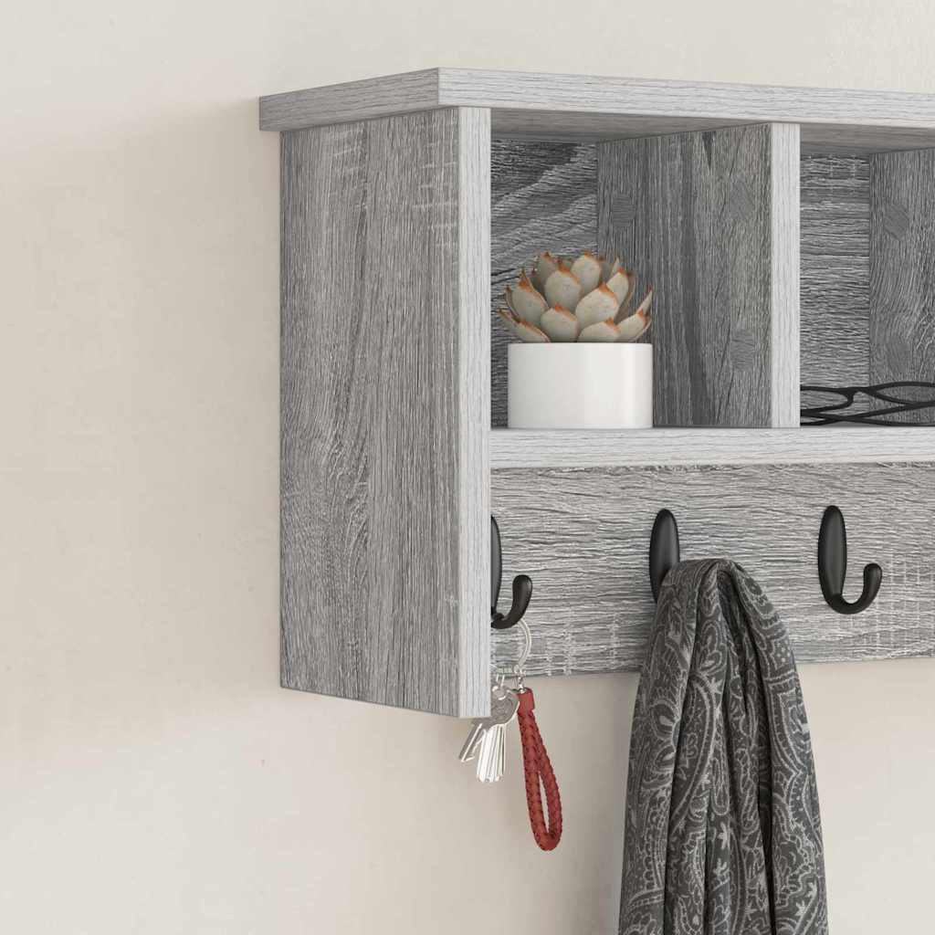 vidaXL Wandmontierter nachttisch Graues Sonoma 50 x 16 x 26 cm