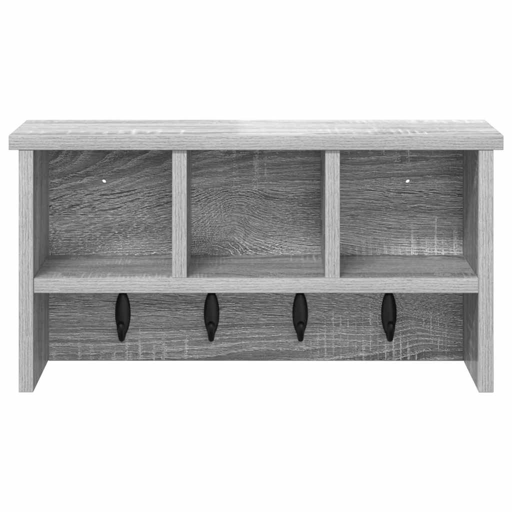 vidaXL Wandmontierter nachttisch Graues Sonoma 50 x 16 x 26 cm