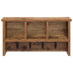 vidaXL Wandmontierter nachttisch Altholz 50 x 16 x 26 cm Holzwerkstoff