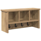 vidaXL Wandmontierter nachttisch Artisan-Eiche 50 x 16 x 26 cm