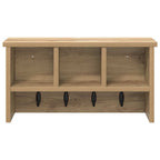 vidaXL Wandmontierter nachttisch Artisan-Eiche 50 x 16 x 26 cm