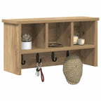 vidaXL Wandmontierter nachttisch Artisan-Eiche 50 x 16 x 26 cm