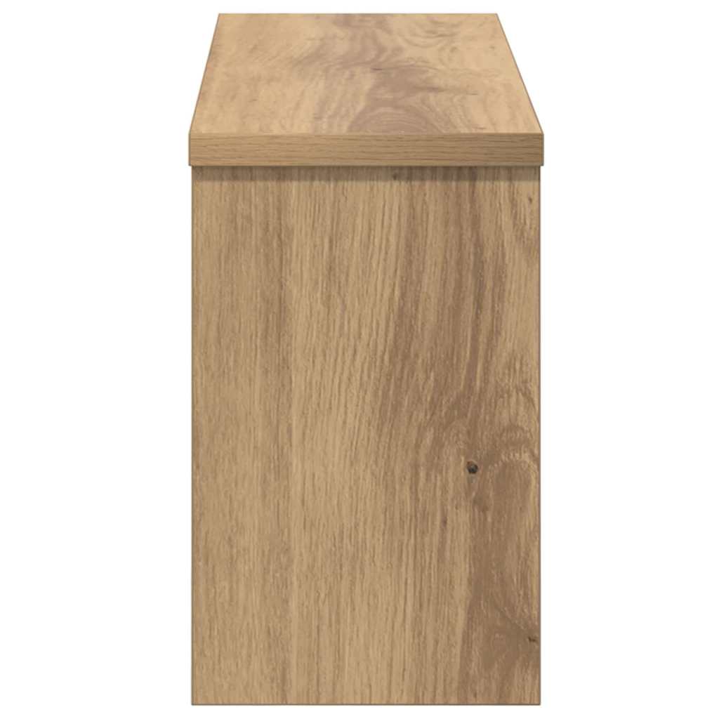 vidaXL Wandmontierter nachttisch Artisan-Eiche 50 x 16 x 26 cm