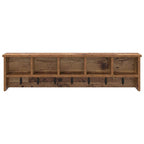 vidaXL Wandmontierter nachttisch mit Regal Altholz 100 x 16 x 26 cm