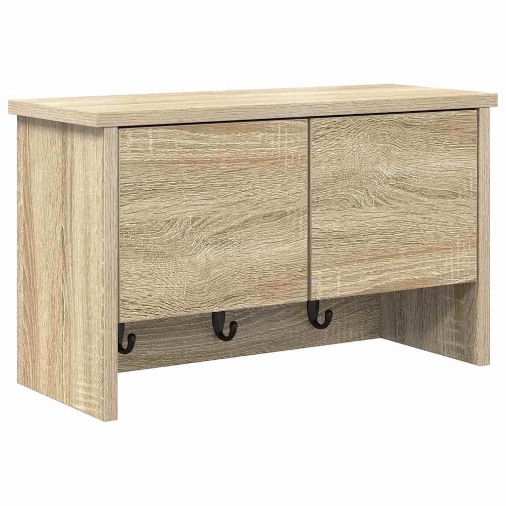 vidaXL Wandmontierter nachttisch mit Tür Sonoma-Eiche 50 x 20 x 30 cm