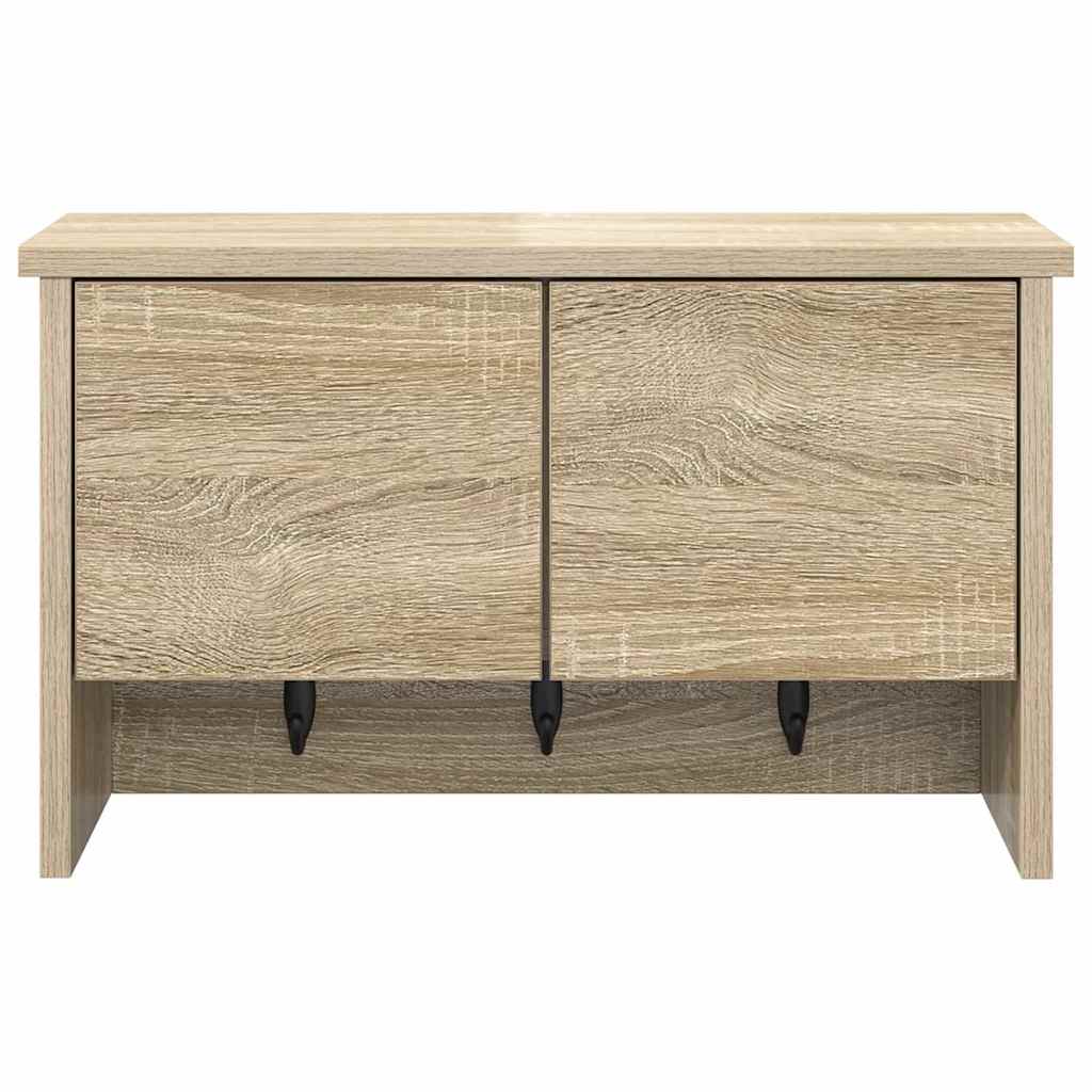 vidaXL Wandmontierter nachttisch mit Tür Sonoma-Eiche 50 x 20 x 30 cm
