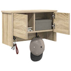 vidaXL Wandmontierter nachttisch mit Tür Sonoma-Eiche 50 x 20 x 30 cm