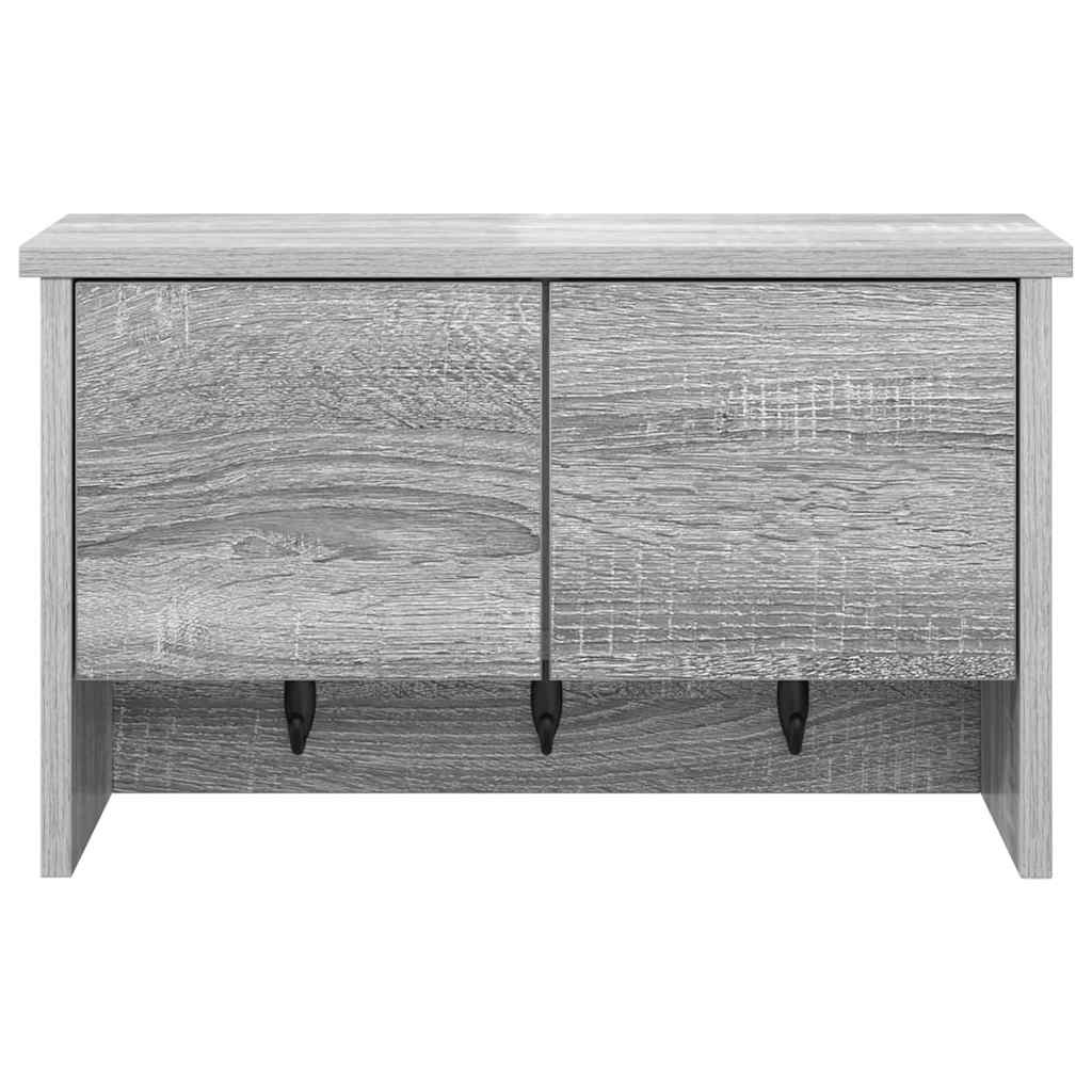 vidaXL Wandmontierter nachttisch mit Tür Graues Sonoma 50 x 20 x 30 cm