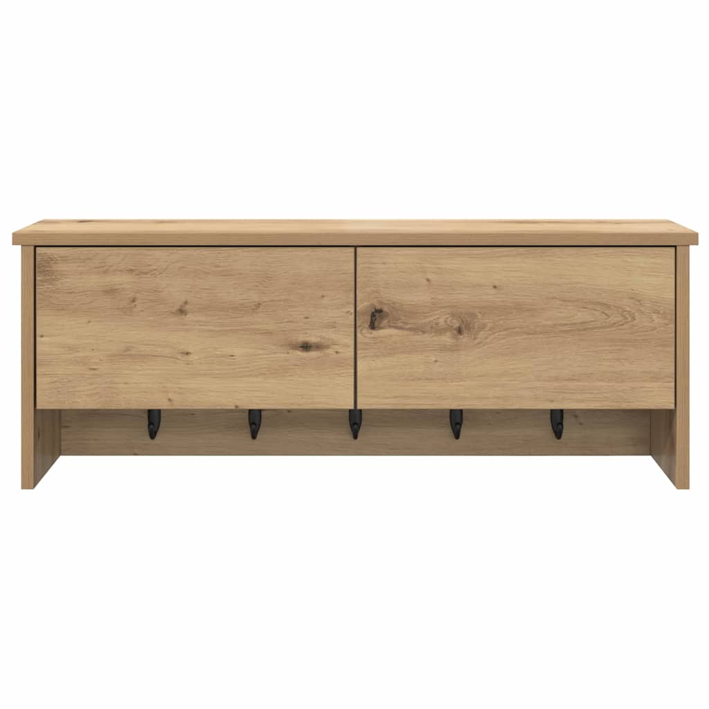 vidaXL Wandmontierter nachttisch mit Tür Artisan-Eiche 80 x 20 x 30 cm