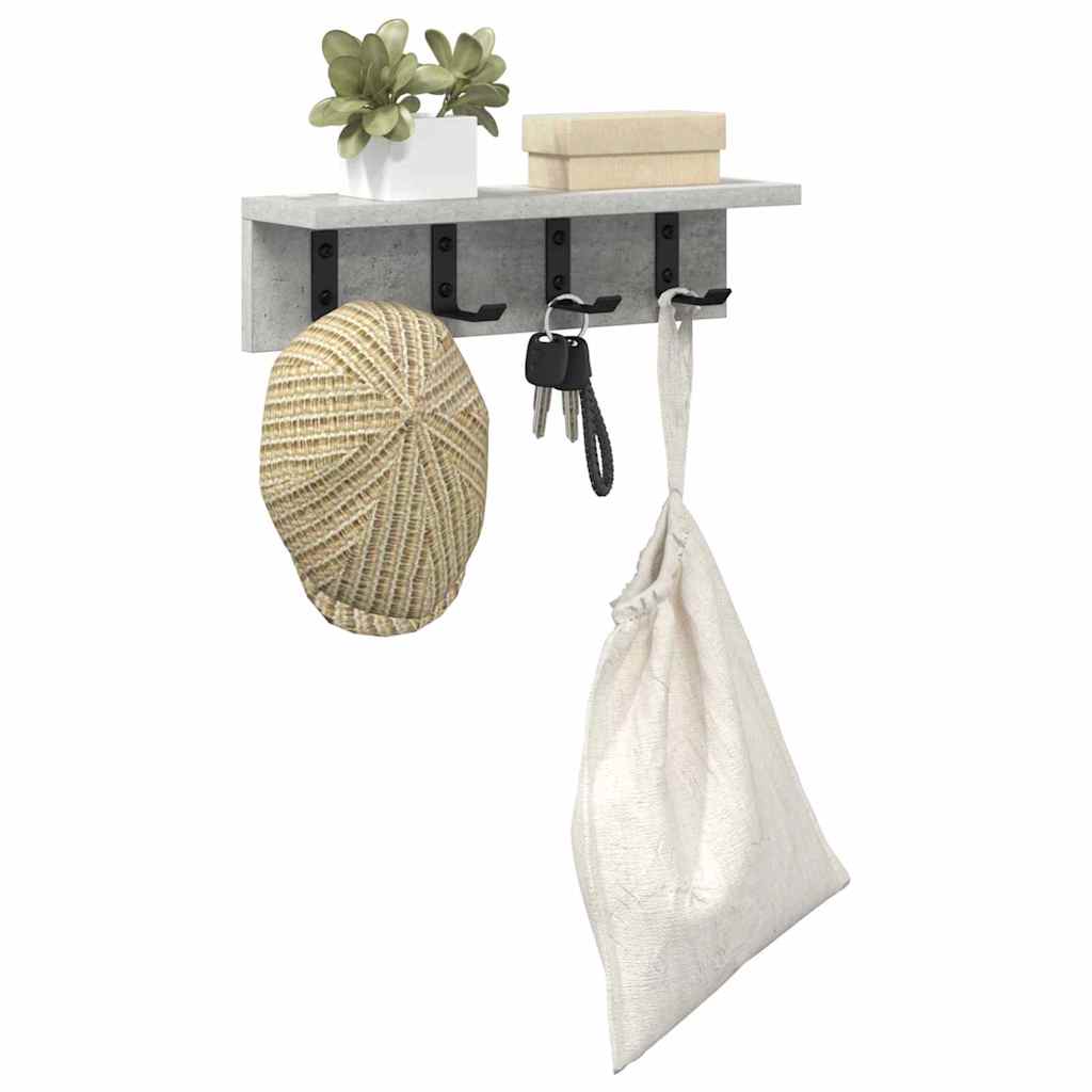 vidaXL Wandmontierter nachttisch Beton Grau 40 x 10,5 x 10,5 cm